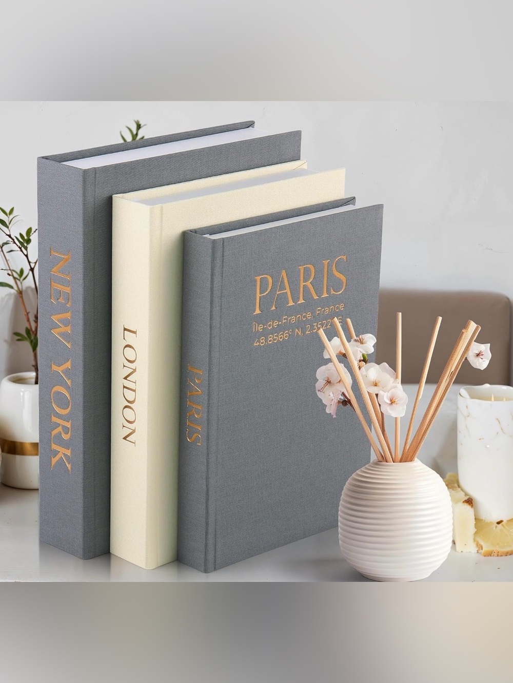 Faux Book Storage Set